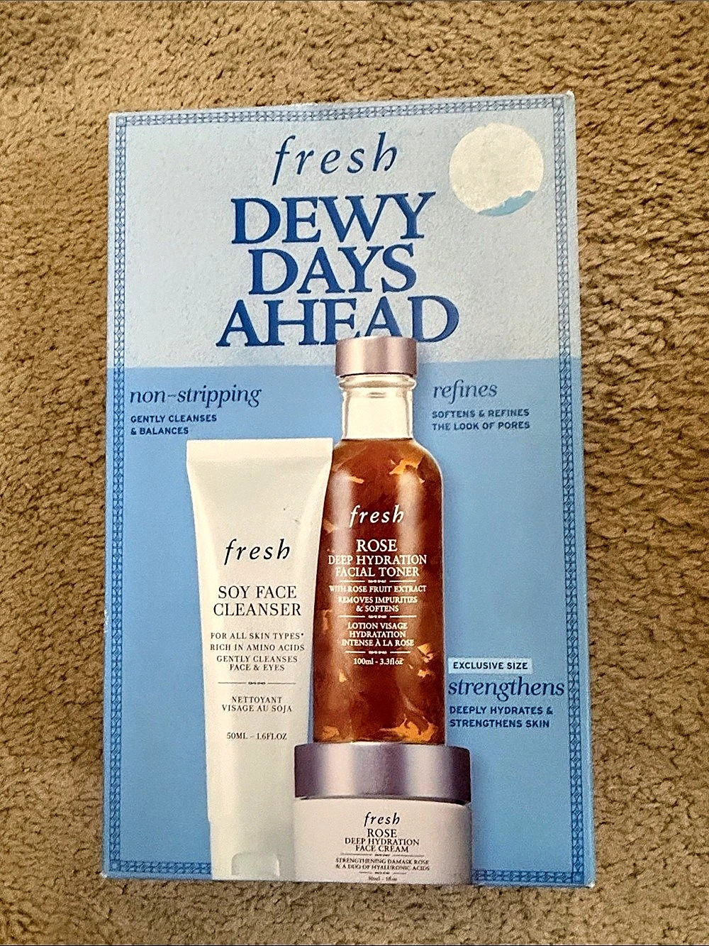 Fresh Fresh Dewy Days Ahead Skincare Gift Set NWT